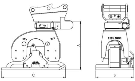 Technische Zeichnung HD 500 Technische Zeichnung HD 500