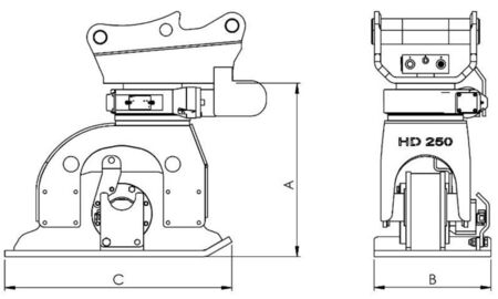 Technische Zeichnung HD 250 Technische Zeichnung HD 250