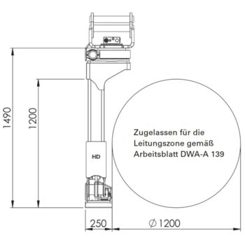 Technische Zeichnung HD 150T