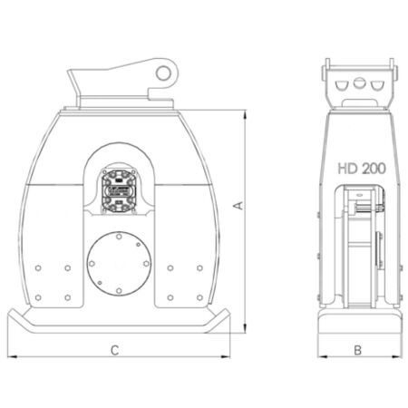 Technische Zeichnung HD 200 Technische Zeichnung HD 200